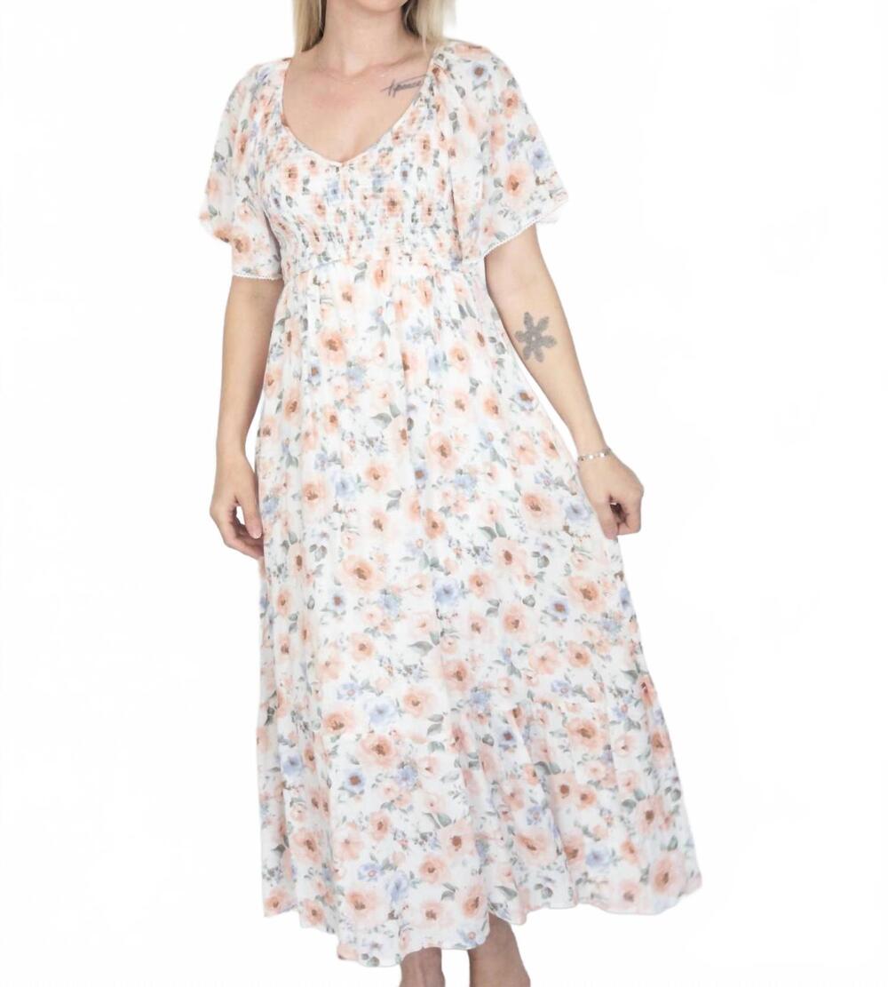 NEW HEM & THREAD blossom breeze floral maxi dress in multi